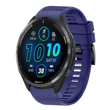 For Garmin Forerunner 965 Quick Release 22mm Silicone Watch Band(Midnight Blue) - Watch Bands by buy2fix | Online Shopping UK | buy2fix