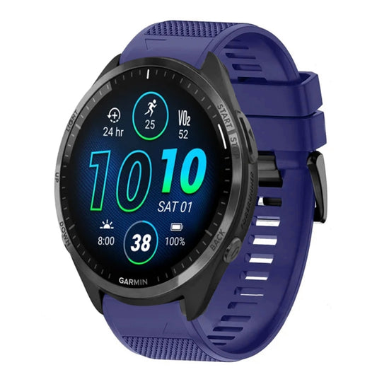 For Garmin Forerunner 965 Quick Release 22mm Silicone Watch Band(Midnight Blue) - Watch Bands by buy2fix | Online Shopping UK | buy2fix
