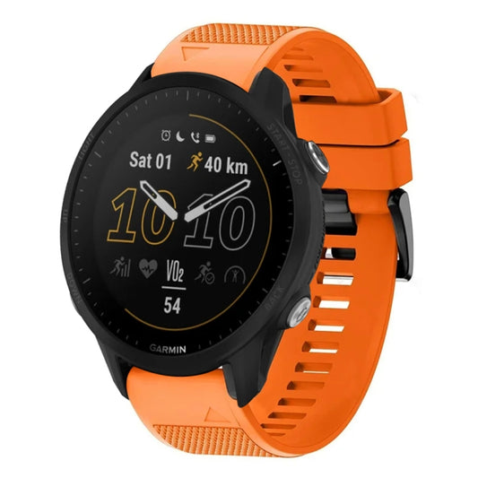 For Garmin Forerunner 955 Quick Release 22mm Silicone Watch Band(Orange) - Watch Bands by buy2fix | Online Shopping UK | buy2fix