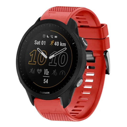 For Garmin Forerunner 955 Quick Release 22mm Silicone Watch Band(Red) - Watch Bands by buy2fix | Online Shopping UK | buy2fix