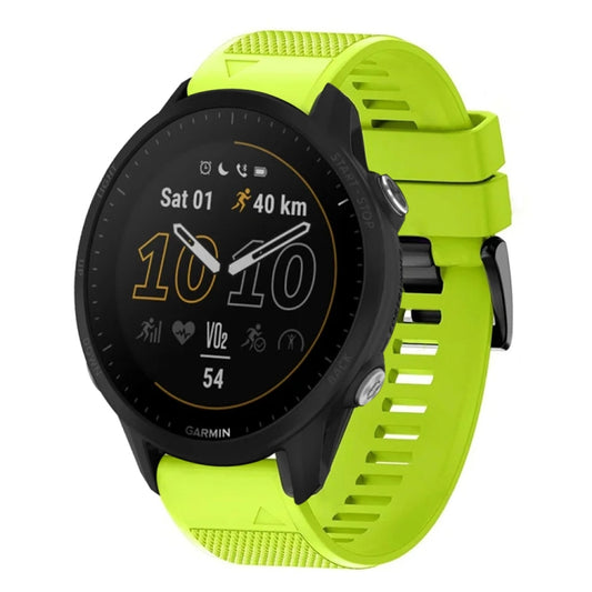For Garmin Forerunner 955 Quick Release 22mm Silicone Watch Band(Lime Green) - Watch Bands by buy2fix | Online Shopping UK | buy2fix