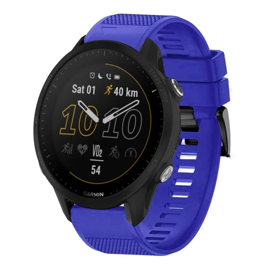 For Garmin Forerunner 955 Quick Release 22mm Silicone Watch Band(Dark Blue) - Watch Bands by buy2fix | Online Shopping UK | buy2fix