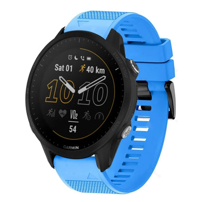 For Garmin Forerunner 955 Quick Release 22mm Silicone Watch Band(Sky Blue) - Watch Bands by buy2fix | Online Shopping UK | buy2fix