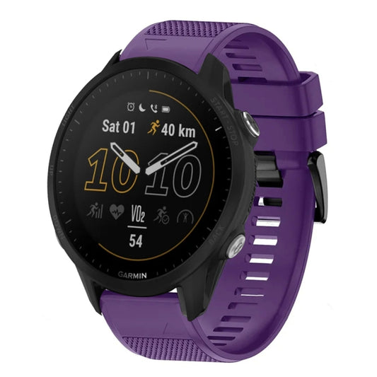 For Garmin Forerunner 955 Quick Release 22mm Silicone Watch Band(Purple) - Watch Bands by buy2fix | Online Shopping UK | buy2fix