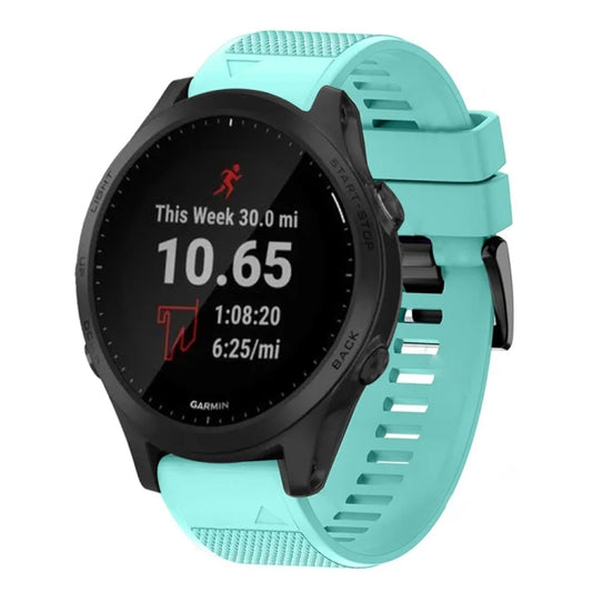 For Garmin Forerunner 945 Quick Release 22mm Silicone Watch Band(Mint Green) - Watch Bands by buy2fix | Online Shopping UK | buy2fix