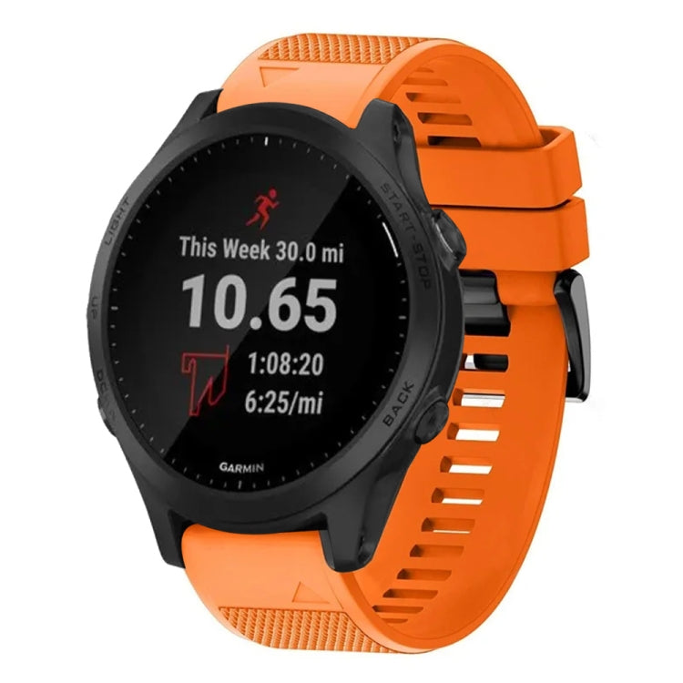 For Garmin Forerunner 945 Quick Release 22mm Silicone Watch Band(Orange) - Watch Bands by buy2fix | Online Shopping UK | buy2fix