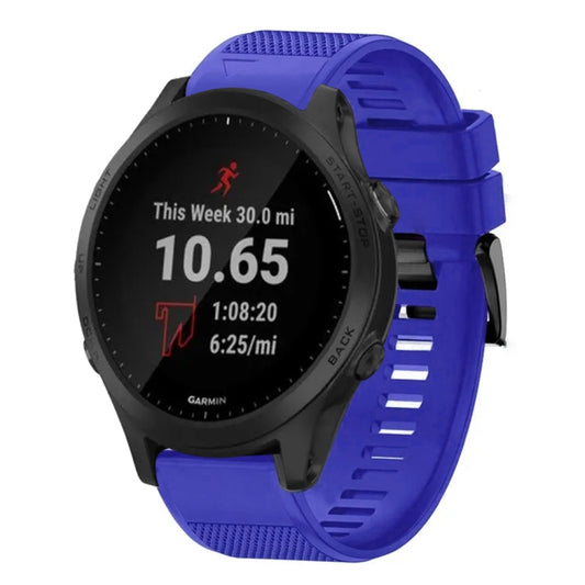 For Garmin Forerunner 945 Quick Release 22mm Silicone Watch Band(Dark Blue) - Watch Bands by buy2fix | Online Shopping UK | buy2fix