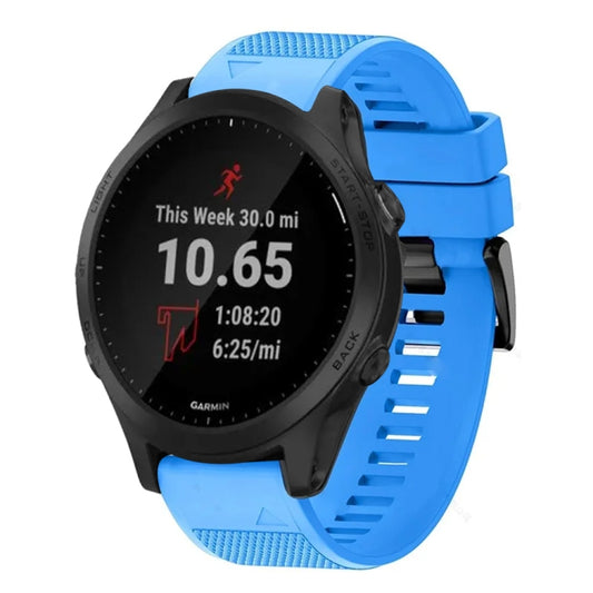 For Garmin Forerunner 945 Quick Release 22mm Silicone Watch Band(Sky Blue) - Watch Bands by buy2fix | Online Shopping UK | buy2fix
