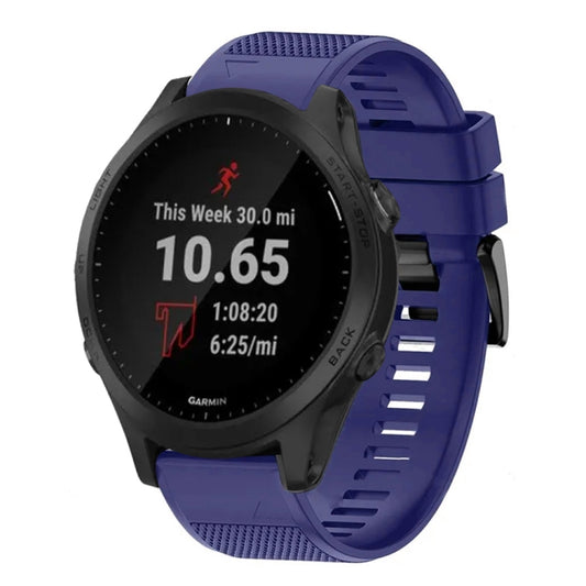 For Garmin Forerunner 945 Quick Release 22mm Silicone Watch Band(Midnight Blue) - Watch Bands by buy2fix | Online Shopping UK | buy2fix