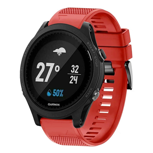 For Garmin Forerunner 935 Quick Release 22mm Silicone Watch Band(Red) - Watch Bands by buy2fix | Online Shopping UK | buy2fix