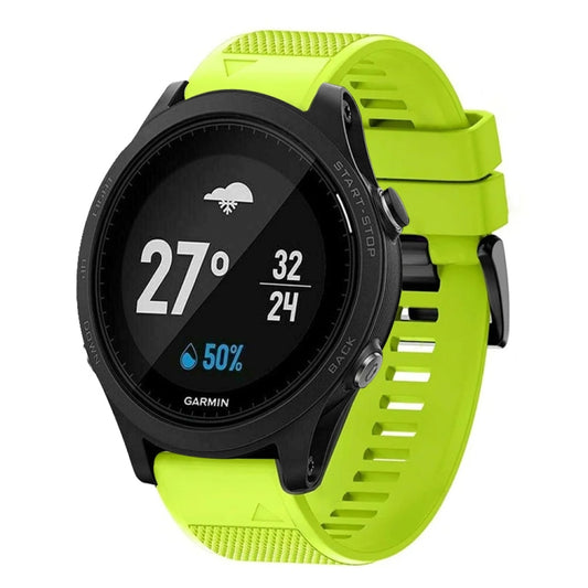 For Garmin Forerunner 935 Quick Release 22mm Silicone Watch Band(Lime Green) - Watch Bands by buy2fix | Online Shopping UK | buy2fix