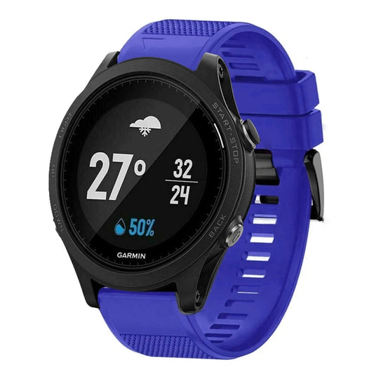For Garmin Forerunner 935 Quick Release 22mm Silicone Watch Band(Dark Blue) - Watch Bands by buy2fix | Online Shopping UK | buy2fix