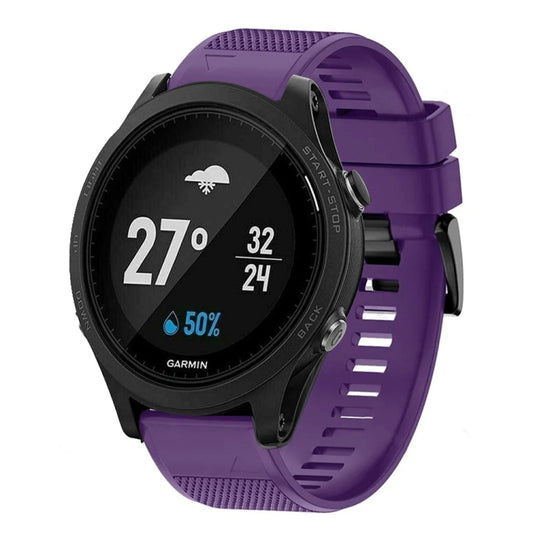 For Garmin Forerunner 935 Quick Release 22mm Silicone Watch Band(Purple) - Watch Bands by buy2fix | Online Shopping UK | buy2fix