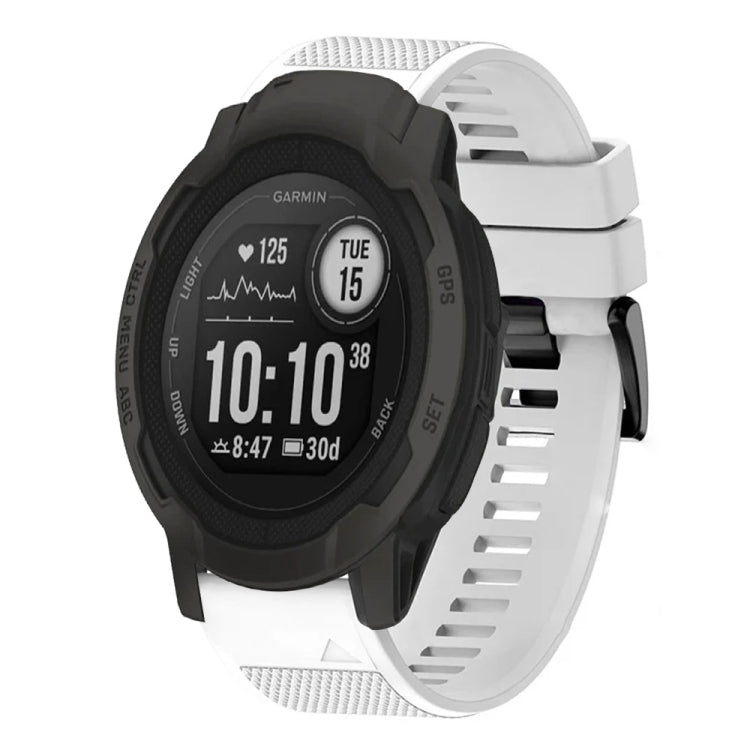For Garmin Instinct 2 Quick Release 22mm Silicone Watch Band(White) - Watch Bands by buy2fix | Online Shopping UK | buy2fix