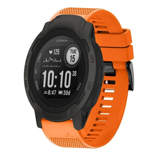 For Garmin Instinct 2 Quick Release 22mm Silicone Watch Band(Orange) - Watch Bands by buy2fix | Online Shopping UK | buy2fix