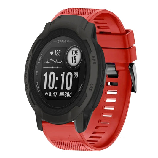 For Garmin Instinct 2 Quick Release 22mm Silicone Watch Band(Red) - Watch Bands by buy2fix | Online Shopping UK | buy2fix
