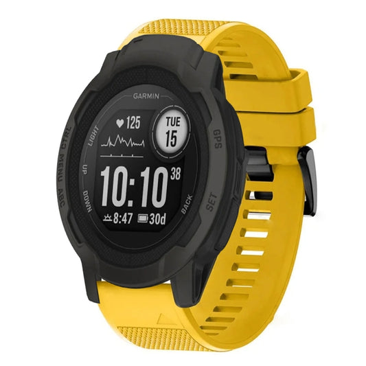 For Garmin Instinct 2 Quick Release 22mm Silicone Watch Band(Yellow) - Watch Bands by buy2fix | Online Shopping UK | buy2fix