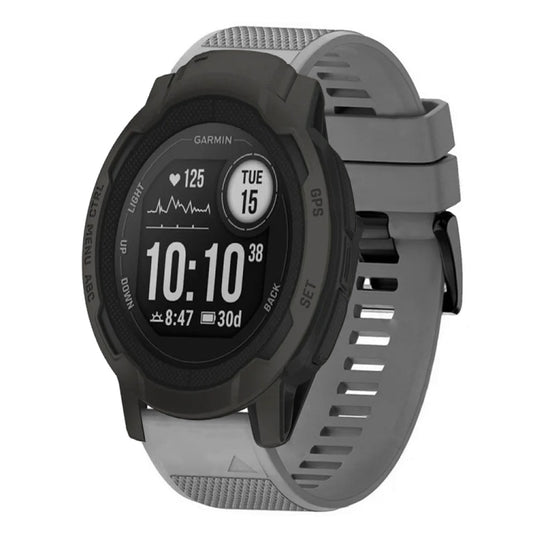 For Garmin Instinct 2 Quick Release 22mm Silicone Watch Band(Grey) - Watch Bands by buy2fix | Online Shopping UK | buy2fix