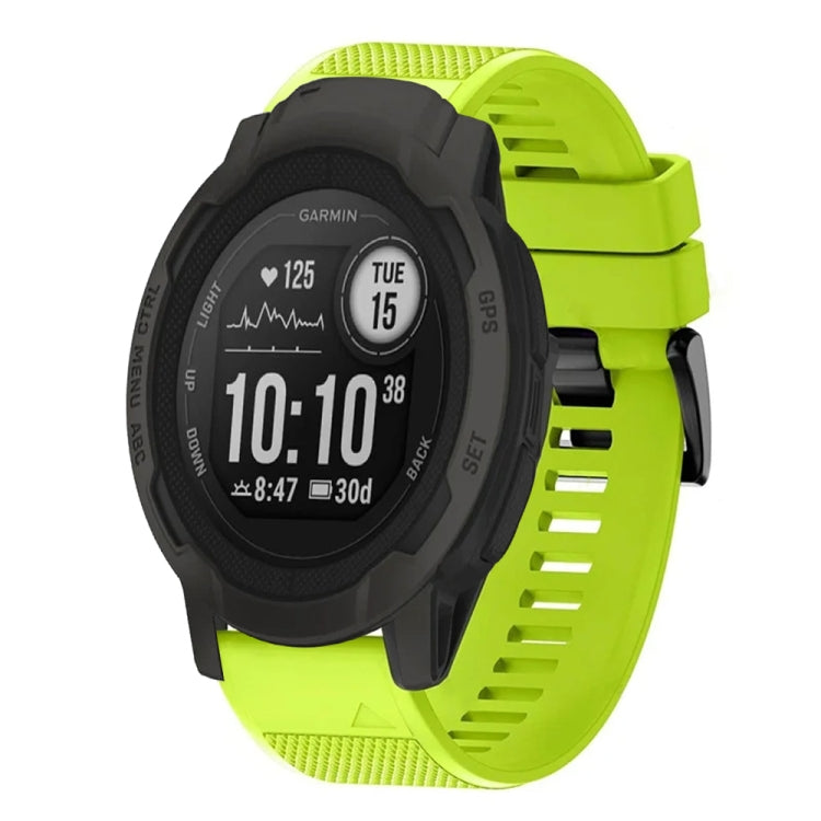 For Garmin Instinct 2 Quick Release 22mm Silicone Watch Band(Lime Green) - Watch Bands by buy2fix | Online Shopping UK | buy2fix
