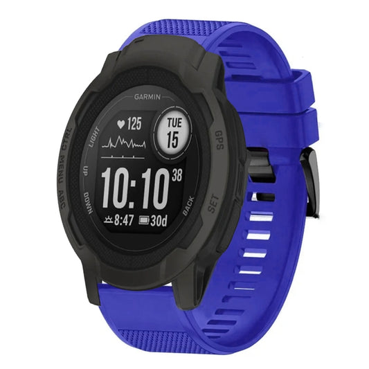 For Garmin Instinct 2 Quick Release 22mm Silicone Watch Band(Dark Blue) - Watch Bands by buy2fix | Online Shopping UK | buy2fix