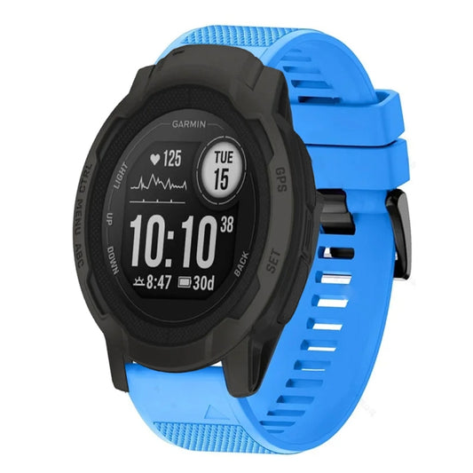 For Garmin Instinct 2 Quick Release 22mm Silicone Watch Band(Sky Blue) - Watch Bands by buy2fix | Online Shopping UK | buy2fix