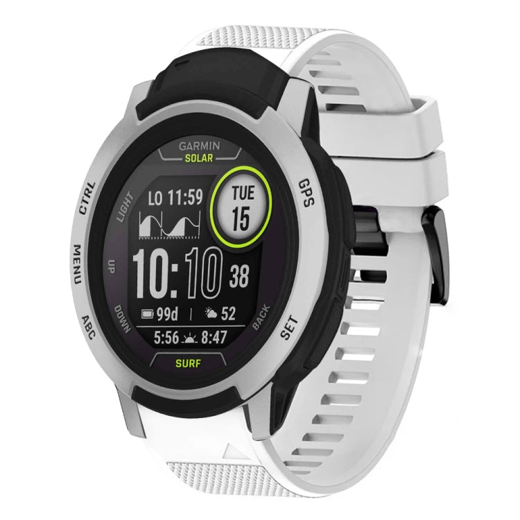 For Garmin Instinct Quick Release 22mm Silicone Watch Band(White) - Watch Bands by buy2fix | Online Shopping UK | buy2fix
