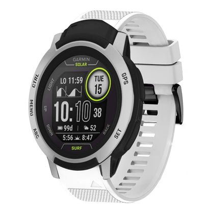 For Garmin Instinct Quick Release 22mm Silicone Watch Band(White) - Watch Bands by buy2fix | Online Shopping UK | buy2fix