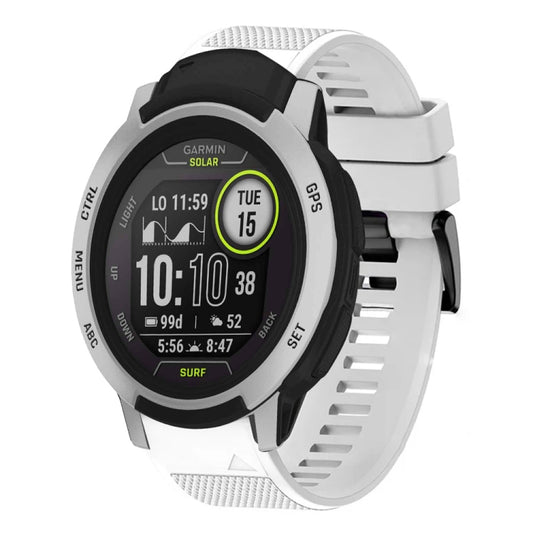 For Garmin Instinct Quick Release 22mm Silicone Watch Band(White) - Watch Bands by buy2fix | Online Shopping UK | buy2fix