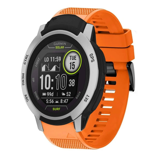 For Garmin Instinct Quick Release 22mm Silicone Watch Band(Orange) - Watch Bands by buy2fix | Online Shopping UK | buy2fix