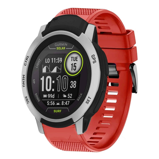 For Garmin Instinct Quick Release 22mm Silicone Watch Band(Red) - Watch Bands by buy2fix | Online Shopping UK | buy2fix