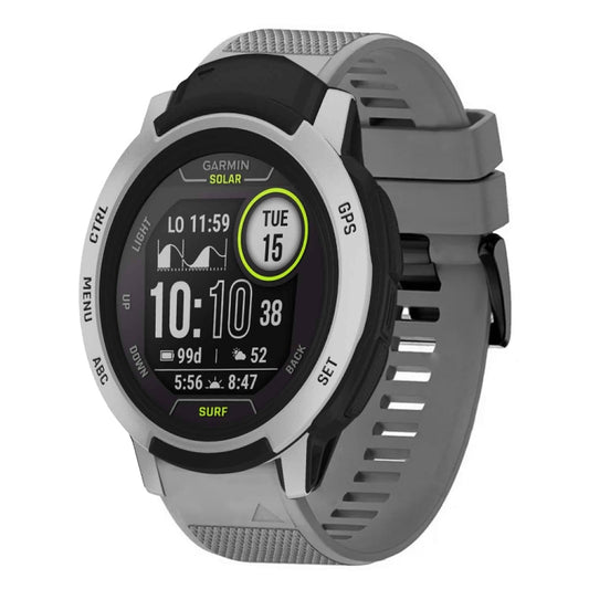 For Garmin Instinct Quick Release 22mm Silicone Watch Band(Grey) - Watch Bands by buy2fix | Online Shopping UK | buy2fix