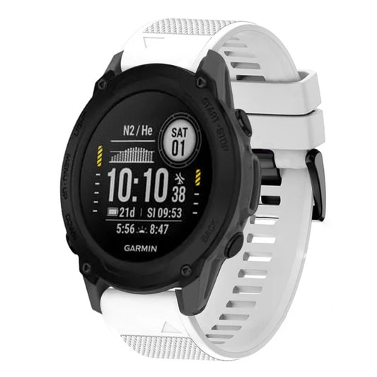 For Garmin Descent G1 Quick Release 22mm Silicone Watch Band(White) - Watch Bands by buy2fix | Online Shopping UK | buy2fix