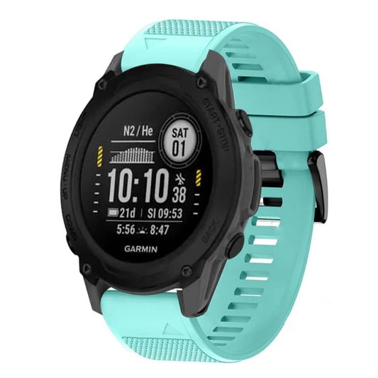 For Garmin Descent G1 Quick Release 22mm Silicone Watch Band(Mint Green) - Watch Bands by buy2fix | Online Shopping UK | buy2fix