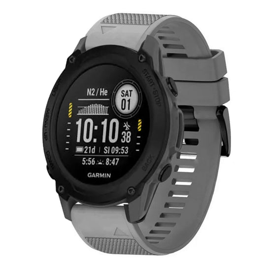 For Garmin Descent G1 Quick Release 22mm Silicone Watch Band(Grey)