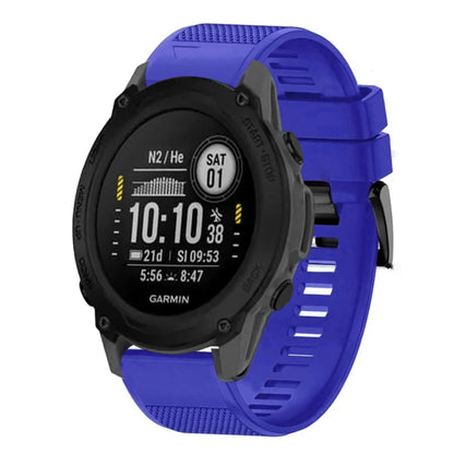 For Garmin Descent G1 Quick Release 22mm Silicone Watch Band(Dark Blue) - Watch Bands by buy2fix | Online Shopping UK | buy2fix