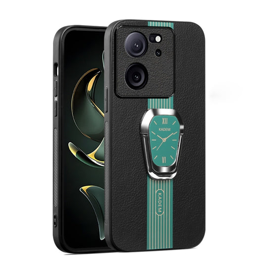 For Xiaomi Redmi K60 Ultra Magnetic Litchi Leather Back Phone Case with Holder(Green) - Xiaomi Cases by buy2fix | Online Shopping UK | buy2fix