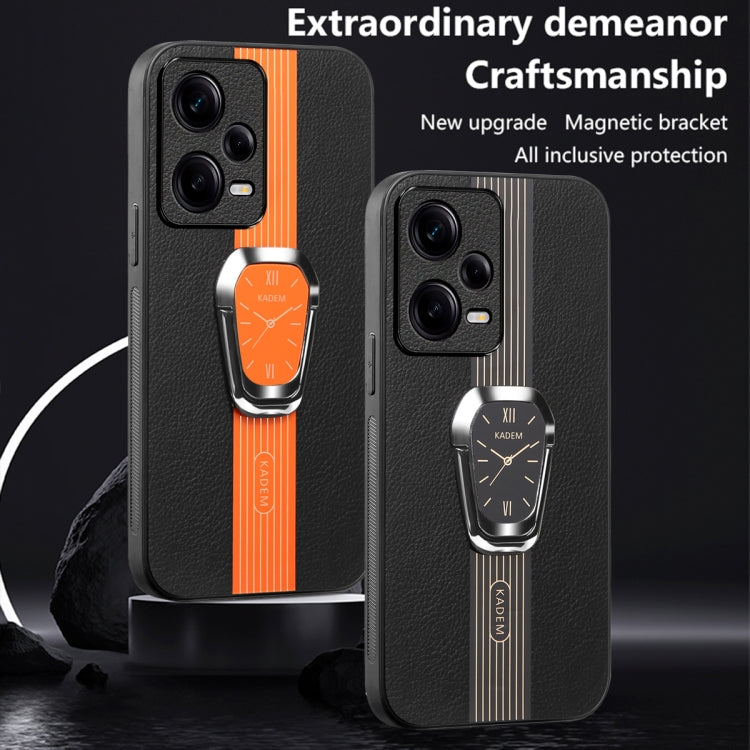 For Redmi Note 12 Pro 5G Global Magnetic Litchi Leather Back Phone Case with Holder(Green) - Xiaomi Cases by buy2fix | Online Shopping UK | buy2fix