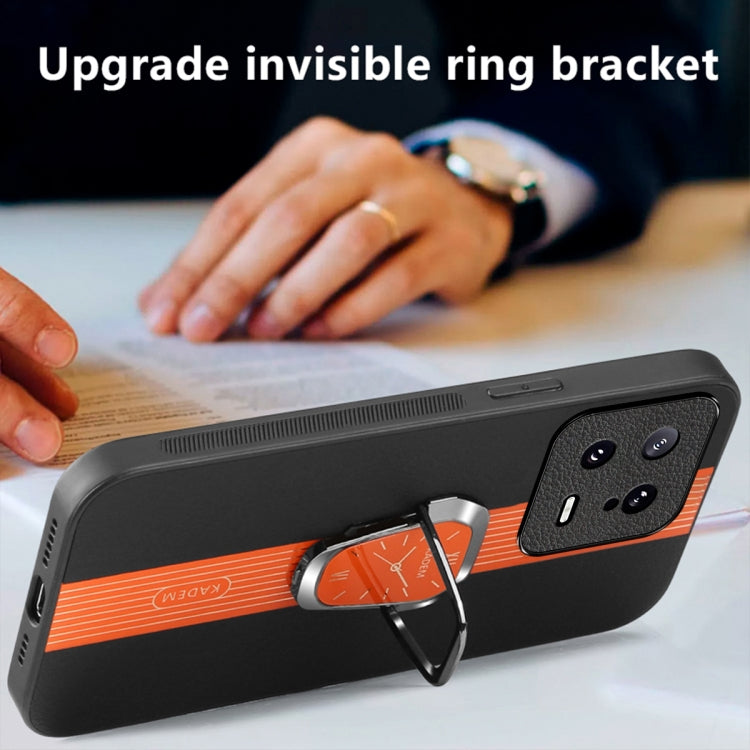 For Xiaomi 13 Magnetic Litchi Leather Back Phone Case with Holder(Green) - Xiaomi Cases by buy2fix | Online Shopping UK | buy2fix