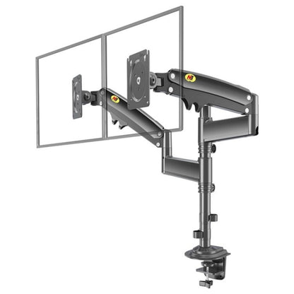 NORTH BAYOU NB H180 FP-2 Laptop Gas Spring Full Motion Dual Arm Clamp 22 - 32 inch LCD TV Monitor Desk Holder by buy2fix
