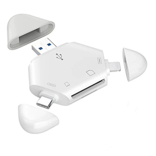 LCOPM For Type-C / USB Computer Android Magnetic Card Reader Tablet SD/TF OTG Card Reader by buy2fix