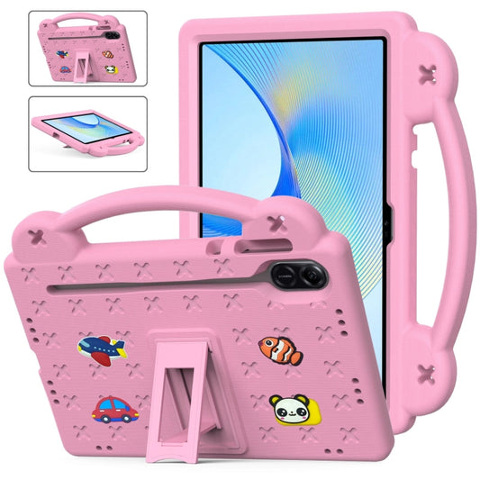 For Honor Pad X9 / X9 2024 Handle Kickstand Children EVA Shockproof Tablet Case(Pink) - Honor by buy2fix | Online Shopping UK | buy2fix