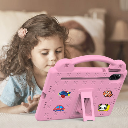 For Honor Pad X9 / X9 2024 Handle Kickstand Children EVA Shockproof Tablet Case(Pink) - Honor by buy2fix | Online Shopping UK | buy2fix