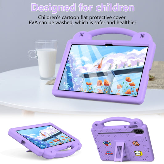 For Honor Pad X9 / X9 2024 Handle Kickstand Children EVA Shockproof Tablet Case(Light Purple) - Honor by buy2fix | Online Shopping UK | buy2fix