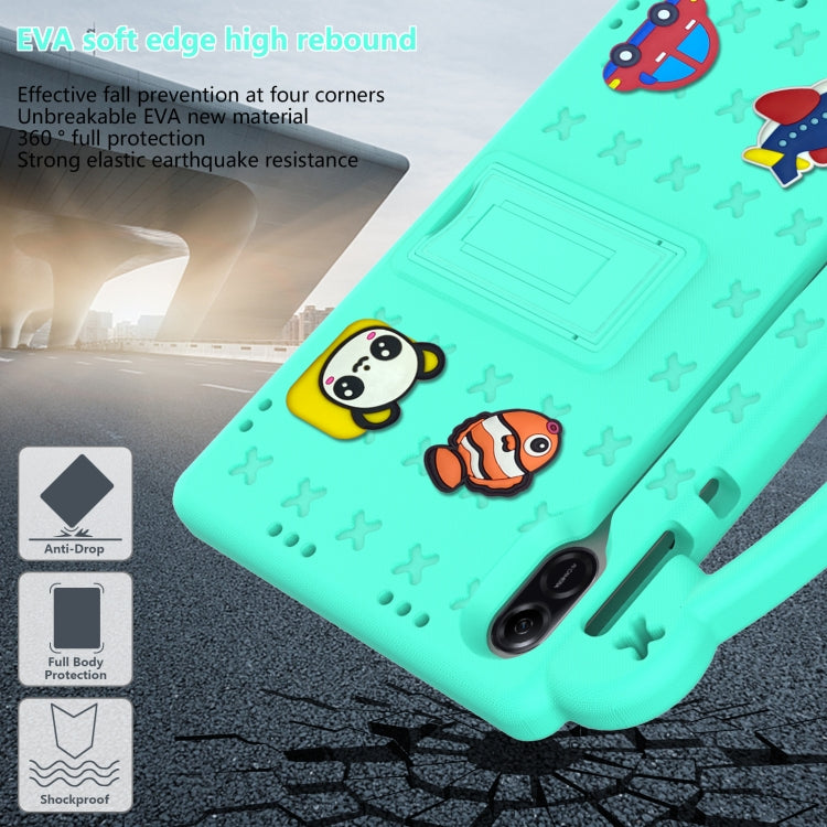 For Honor X8 Pro 11.5 Handle Kickstand Children EVA Shockproof Tablet Case(Mint Green) - Honor by buy2fix | Online Shopping UK | buy2fix