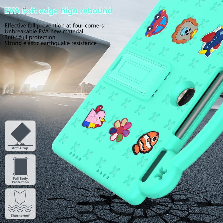For Honor Pad 9 2023 12.1 Handle Kickstand Children EVA Shockproof Tablet Case(Mint Green) - Honor by buy2fix | Online Shopping UK | buy2fix