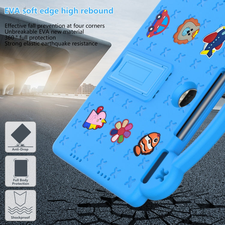 For Honor Pad 9 2023 12.1 Handle Kickstand Children EVA Shockproof Tablet Case(Sky Blue) - Honor by buy2fix | Online Shopping UK | buy2fix