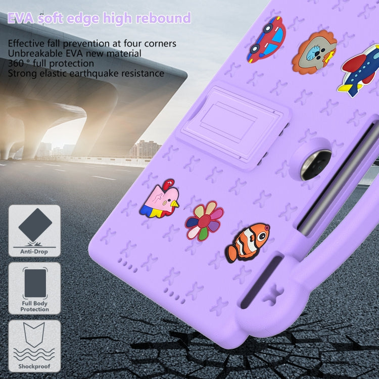 For Honor Pad 9 2023 12.1 Handle Kickstand Children EVA Shockproof Tablet Case(Light Purple) - Honor by buy2fix | Online Shopping UK | buy2fix