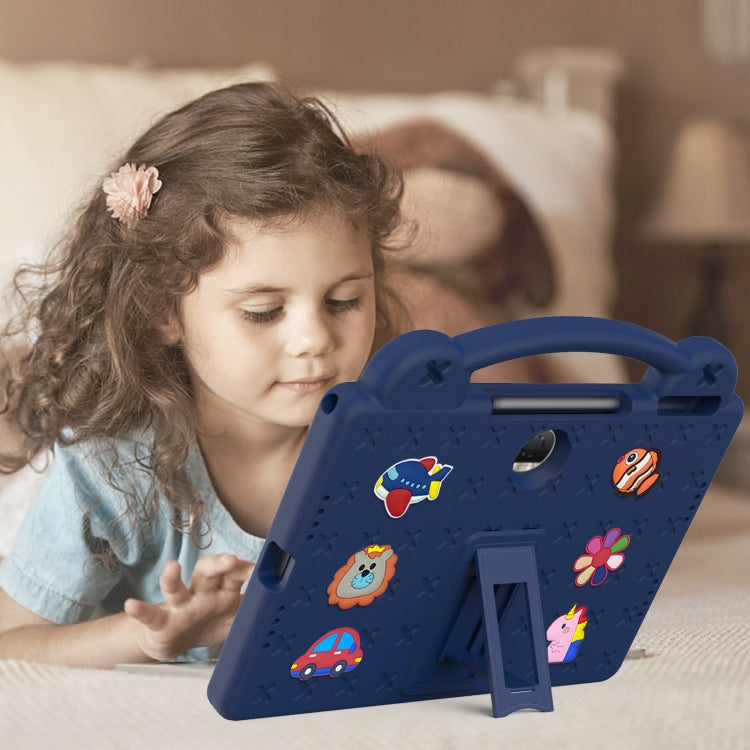 For Honor Pad 9 2023 12.1 Handle Kickstand Children EVA Shockproof Tablet Case(Navy Blue) - Honor by buy2fix | Online Shopping UK | buy2fix