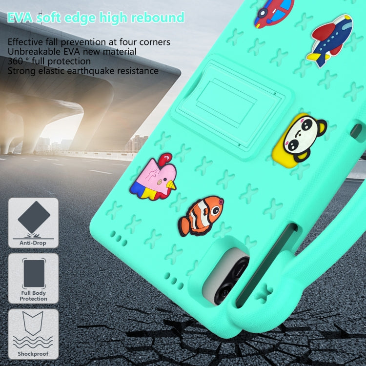 For Honor Pad X8a Handle Kickstand Children EVA Shockproof Tablet Case(Mint Green) - Honor by buy2fix | Online Shopping UK | buy2fix
