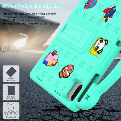 For Honor Pad X8a Handle Kickstand Children EVA Shockproof Tablet Case(Mint Green) - Honor by buy2fix | Online Shopping UK | buy2fix